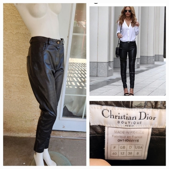 Christian Dior leather Pants‎ - Picture 1 of 11